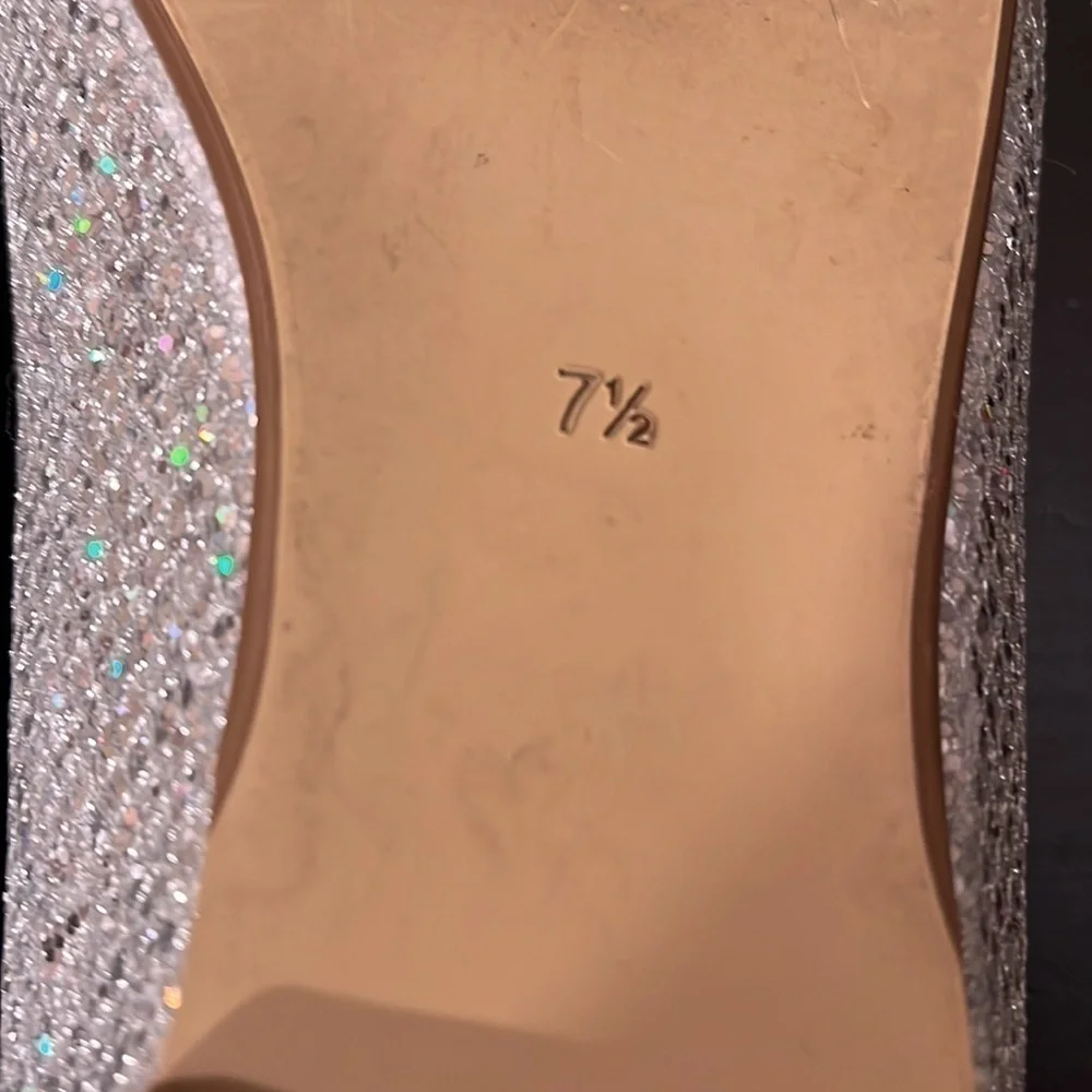 Badgley Mischka silver sparkle